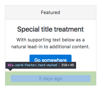 bootstrap card footer