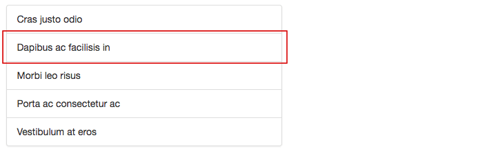 bootstrap list group