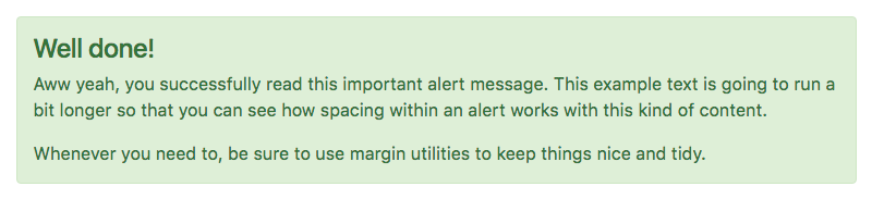 Bootstrap 4 alert heading